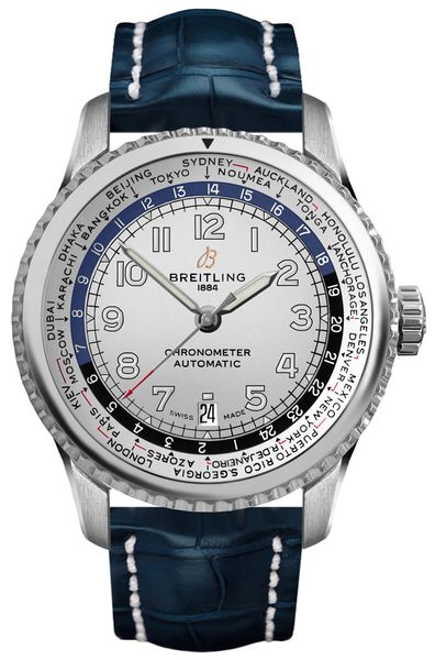 Breitling Aviator 8 Unitime 43mm Silver Dial Men’s Watch AB3521U01G1P2