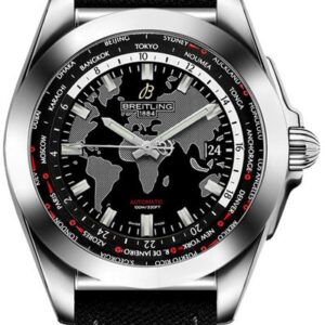 Breitling Galactic Unitime Black Canvas Men’s Watch WB3510U4/BD94-103W