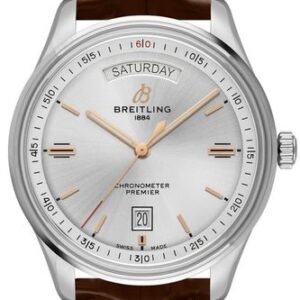 Breitling Premier Day Date Silver Dial Men’s Watch A45340211G1P2