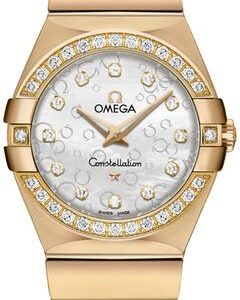 Omega Constellation Diamond & Solid Yellow Gold Ladies Luxury Watch 123.55.24.60.55.016