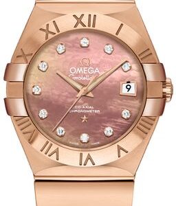 Omega Constellation Pearl Brown and Diamond Dial Women’s Watch 123.50.27.20.57.001