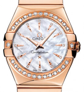 Omega Constellation Rose Gold Diamond Women’s Watch 123.55.27.60.55.006