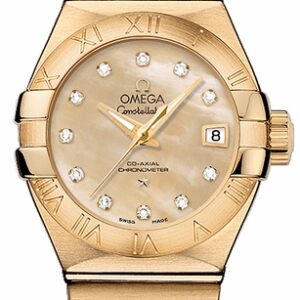 Omega Constellation Solid 18k Gold Luxury Women’s Watch 123.50.27.20.57.002