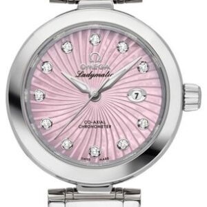 Omega De Ville Ladymatic Pearl Pink & Diamond Dial Ladies Watch 425.30.34.20.57.001