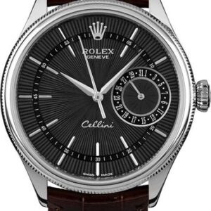 Rolex Cellini Date Domed & Fluted Double Bezel Men’s Watch 50519