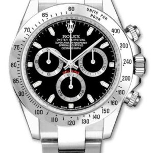 Rolex Cosmograph Daytona Steel Bezel Black Dial 116520