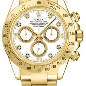 Rolex Cosmograph Daytona White Diamond Dial Watch 116528