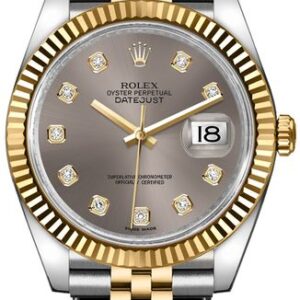 Rolex Datejust 36 Grey Diamond Dial Watch 116233