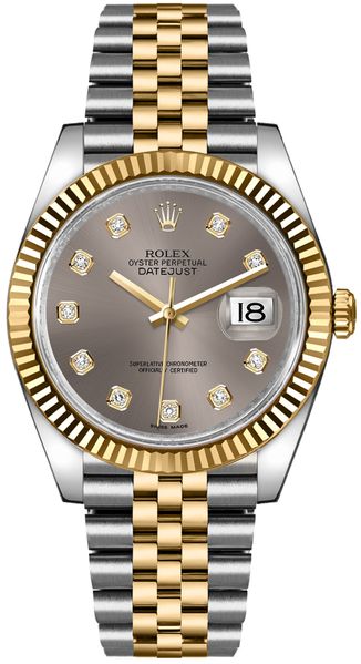 Rolex Datejust 36 Grey Diamond Dial Watch 116233