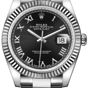 Rolex Datejust 36 Roman Numeral Black Dial Watch 116234