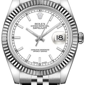 Rolex Datejust 36 White Dial Jubilee Bracelet Watch 116234