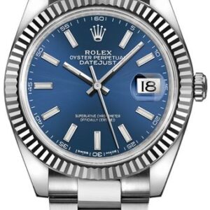 Rolex Datejust 41 Blue Dial Oyster Bracelet Watch 126334