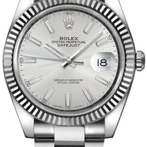 Rolex Datejust 41 Silver Dial Oyster Bracelet Watch 126334