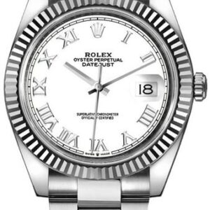 Rolex Datejust 41 White Dial Oyster Bracelet Men’s Watch 126334