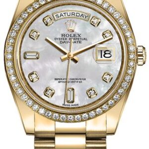 Rolex Day-Date 36 18k Yellow Gold Diamonds Women’s Watch 128348RBR