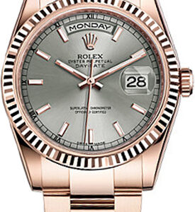 Rolex Day-Date 36 Automatic Rose Gold Watch 118235