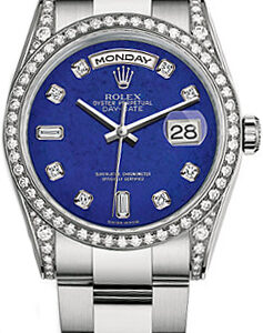 Rolex Day-Date 36 Blue Dial Gold Watch 118389