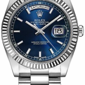 Rolex Day-Date 36 Blue Dial White Gold Watch 118239