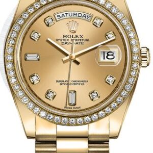 Rolex Day-Date 36 Champagne Diamond Dial Women’s Watch 128348RBR