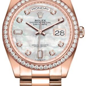 Rolex Day-Date 36 Diamond Everose Gold Men’s Watch 128345RBR