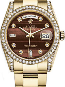 Rolex Day-Date 36 Diamond Gold Watch 118388