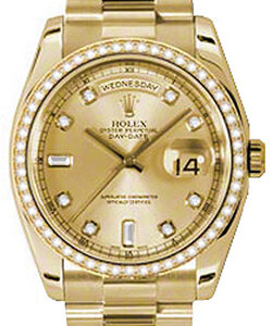 Rolex Day-Date 36 Diamond Solid Gold Watch 118348