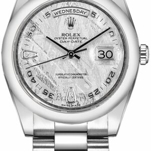 Rolex Day-Date 36 Domed Bezel Platinum Watch 118206