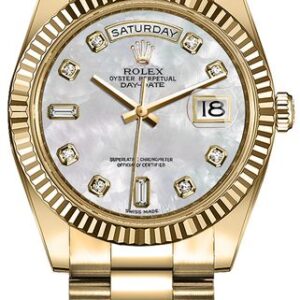 Rolex Day-Date 36 Fluted Bezel President Bracelet Women’s Watch 128238