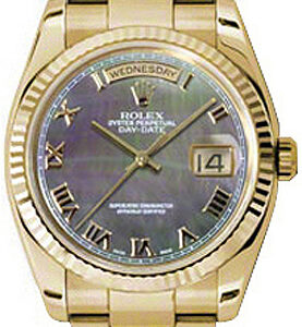 Rolex Day-Date 36 Fluted Bezel Swiss Watch 118238