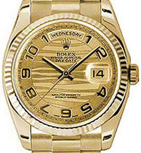 Rolex Day-Date 36 Gold President Bracelet Watch 118238