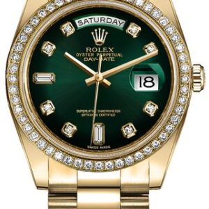 Rolex Day-Date 36 Green Ombre Dial Women’s Watch 128348RBR