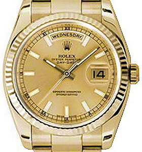 Rolex Day-Date 36 Luxury Men’s Yellow Gold Watch 118238