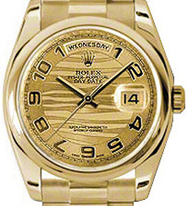 Rolex Day-Date 36 Luxury Solid Gold Men’s Watch 118208