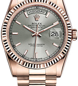 Rolex Day-Date 36 Men’s Automatic Rose Gold Watch 118235