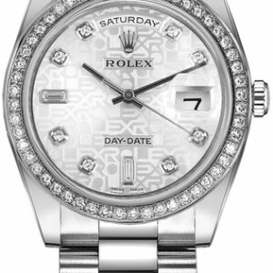 Rolex Day-Date 36 Men’s Luxury Platinum Watch 118346