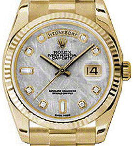 Rolex Day-Date 36 Meteorite Grey Diamond Watch 118238