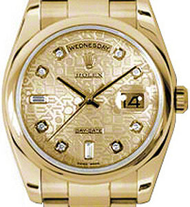 Rolex Day-Date 36 Oyster Bracelet Yellow Gold Watch 118208