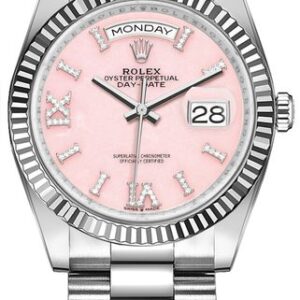 Rolex Day-Date 36 Pink Opal Women’s Watch 128239