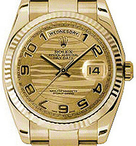 Rolex Day-Date 36 Solid 18K Yellow Gold Champagne Dial Watch 118238