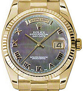 Rolex Day-Date 36 Swiss Automatic 18K Gold Watch 118238