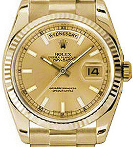 Rolex Day-Date 36 Yellow Gold Luxury Watch 118238