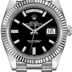 Rolex Day-Date 40 Black Diamond Dial Men’s Watch 228239