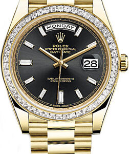 Rolex Day-Date 40 Black Diamond Men’s Watch 228398TBR