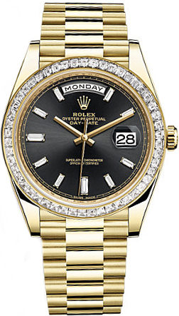 Rolex Day-Date 40 Black Diamond Men’s Watch 228398TBR