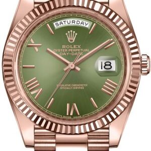 Rolex Day-Date 40 Green Dial Rose Gold Watch 228235