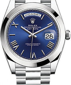 Rolex Day-Date 40 Men’s Platinum Blue Dial Watch 228206