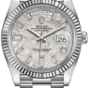 Rolex Day-Date 40 Meteorite Dial Fluted Bezel Men’s Watch 228239