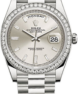 Rolex Day-Date 40 Solid White Gold Diamond Men’s Watch 228349RBR