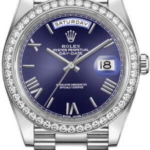 Rolex Day-Date 40 White Gold Diamond Bezel Men’s Watch 228349RBR