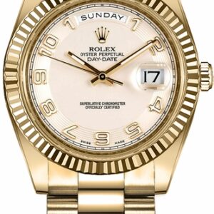 Rolex Day-Date 41 Ivory Dial Gold Watch 218238